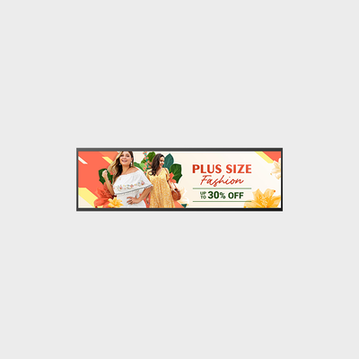 Publicidade LCD com display tipo barra de 37 polegadas com design fino Full Metal Shell