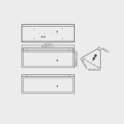 Solução de Máquina Completa com Tela Dupla para Display Tipo Barra de 28,6 Polegadas