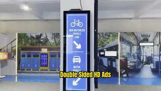 Máquina de anúncio LCD dupla face de 47,6 polegadas