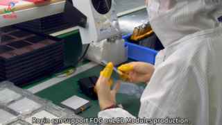 As 3 fábricas diferentes de LCD da Rogin com diferentes funções nas produções e soluções customizadas.