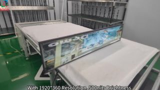 Display LCD tipo barra de 48,5 polegadas 1920 * 360 V-by-One 500nits